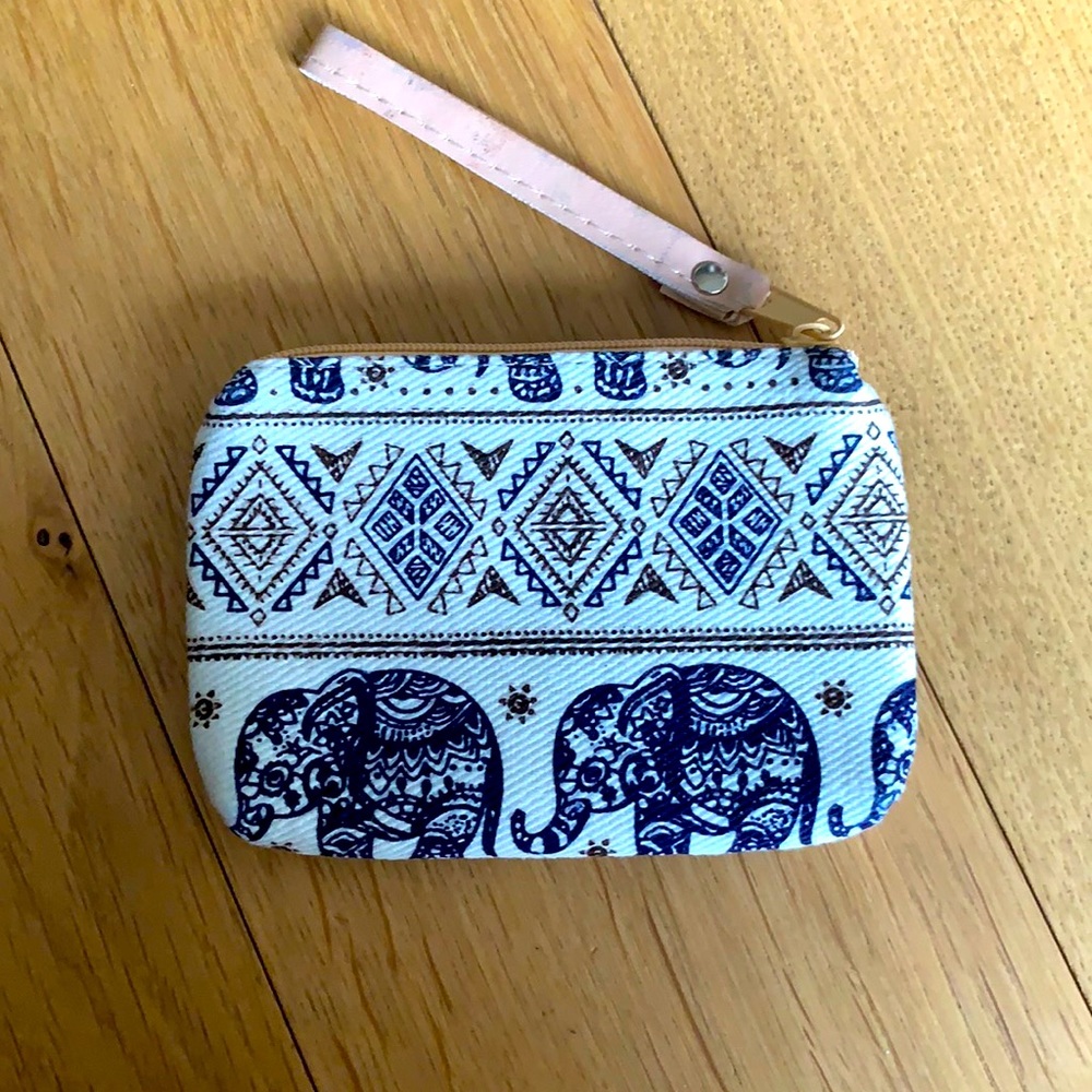 Coin Purse with Elephant Pattern